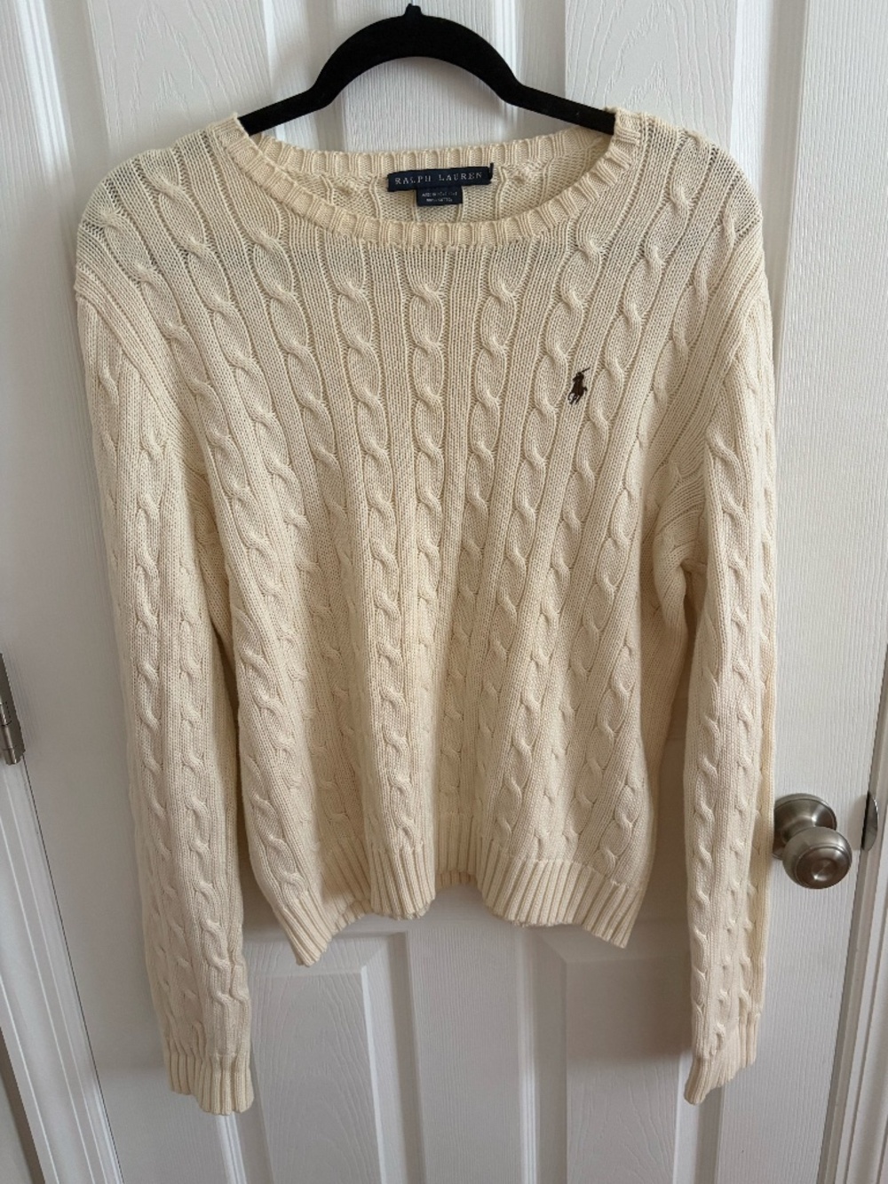 WOMENS XL RALPH LAUREN COTTON CREWNECK SWEATER XL